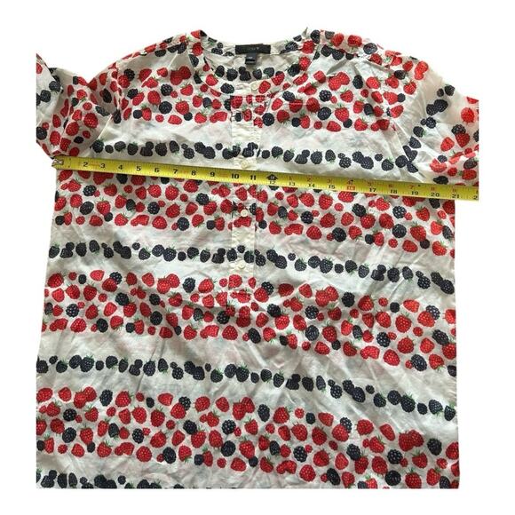J. Crew voile mixed berry popover silk blouse 10P - Picture 6 of 9